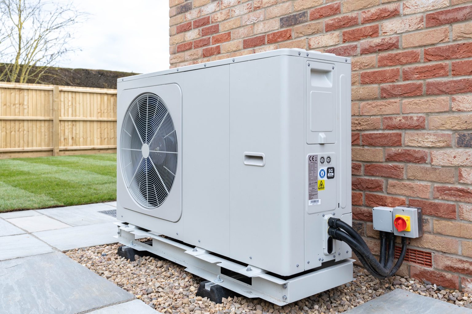 Air source heat pump installation
